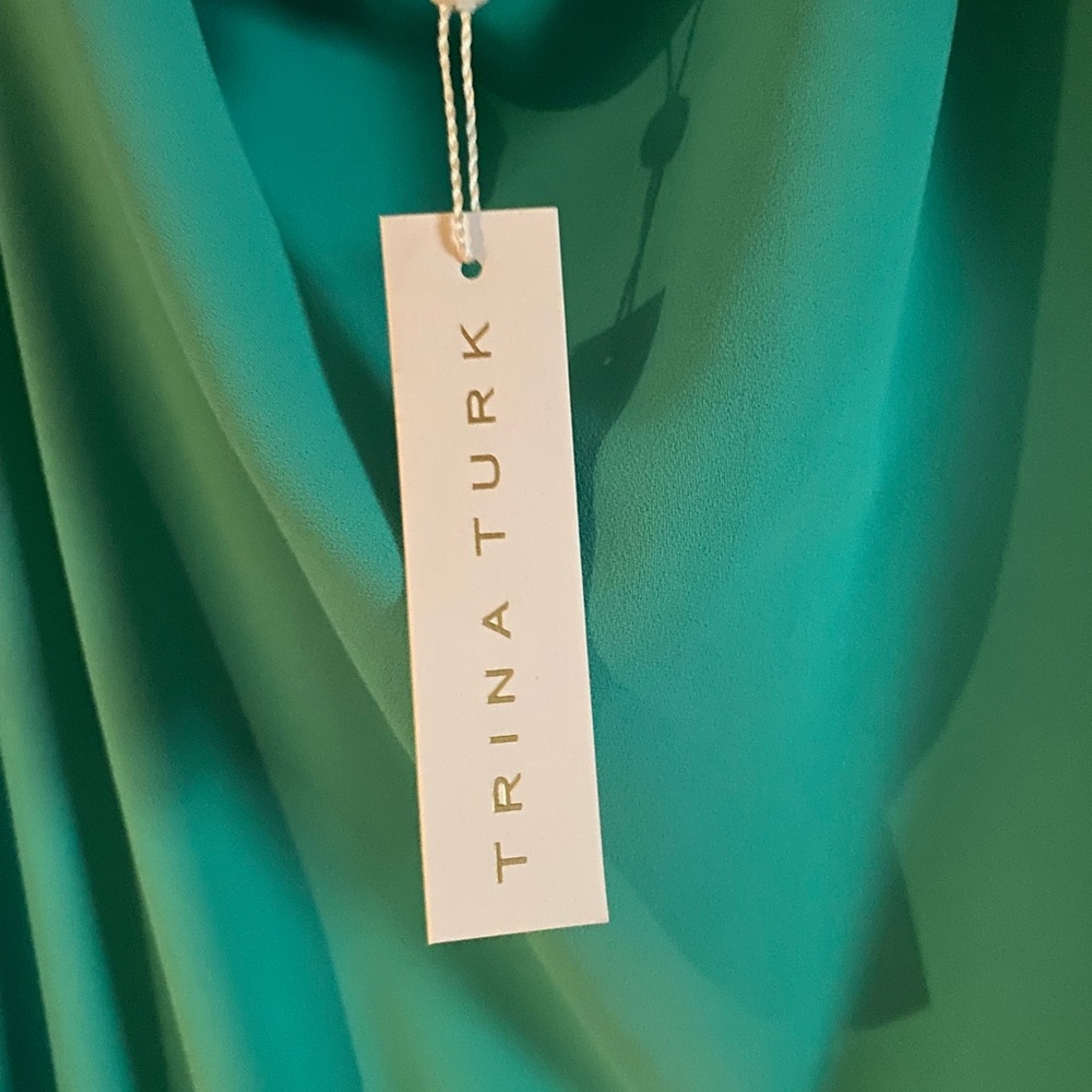 Green asymmetric min dress